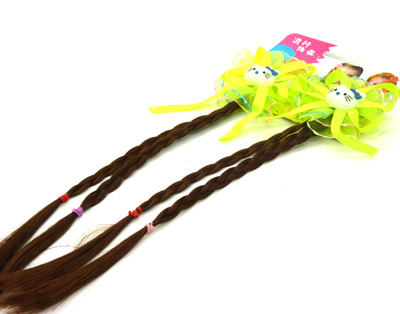 小孩卡通儿童假发手工辫子名族风可爱发饰 假发辫子发卡头饰辫子 小孩假发