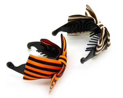 韩国韩版蝴蝶结发饰  潮流香蕉夹 马尾夹马尾扣 -布艺香蕉夹