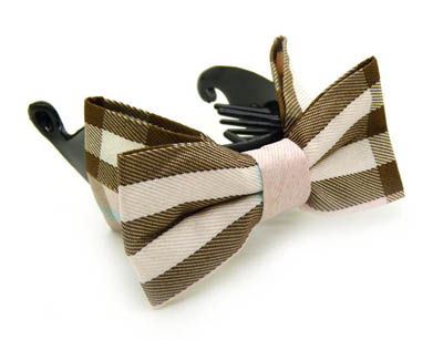 韩国饰品发饰 韩版时尚蝴蝶结 布艺豹纹原创头饰发夹香蕉夹竖夹 -香蕉夹