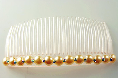 奢华式时尚珍珠点钻时尚精美发梳