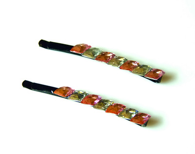 时尚复古一字晶莹水钻系列/对夹