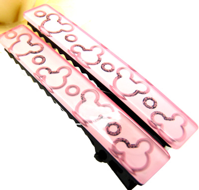 一字对夹 刘海夹边夹彩色夹子果冻多色 水晶流沙可爱对夹