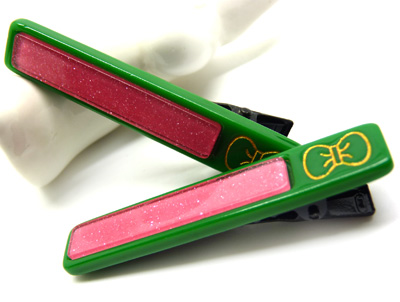 个性亚克力对夹 潮流韩国糖果亚光磨砂对夹 金粉卡通亮光发卡饰品