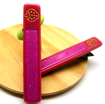 个性亚克力对夹 潮流韩国糖果亚光磨砂对夹 金粉卡通亮光发卡饰品