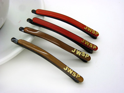 韩国清新糖果色磨砂一字夹 盘发实用边夹发夹发卡对夹学院风 （一对）