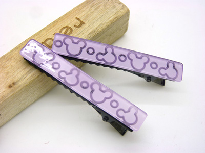 韩国发饰多图案纯色鸭嘴夹发夹刘海边夹（1对）