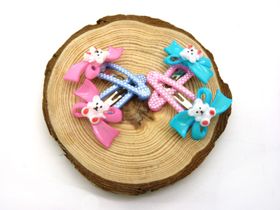 4只装韩版小猫儿童宝宝发夹BB夹卡通发饰头饰 小孩发夹边夹刘海夹