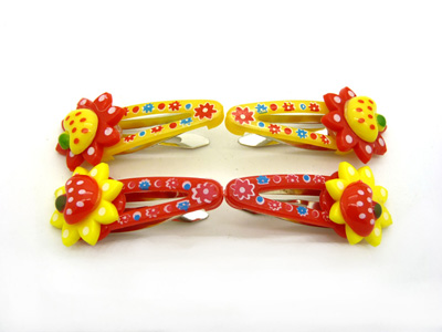 4只装韩版小猫儿童宝宝发夹BB夹卡通发饰头饰 小孩发夹边夹刘海夹