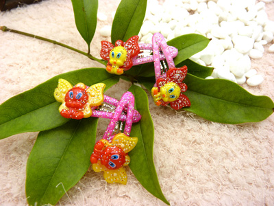 4只装韩版小猫儿童宝宝发夹BB夹卡通发饰头饰 小孩发夹边夹刘海夹