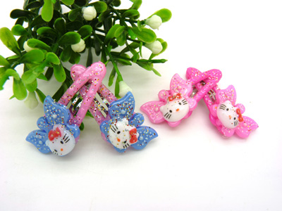 4只装韩版小猫儿童宝宝发夹BB夹卡通发饰头饰 小孩发夹边夹刘海夹