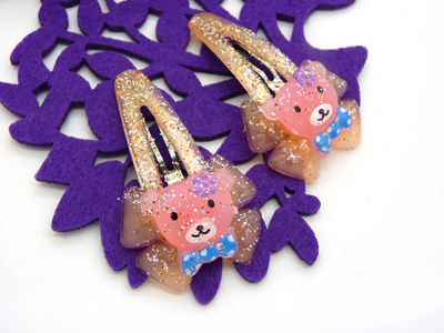 韩版发饰头饰儿童BB夹 大人小孩可爱卡哇伊小花发夹边夹对夹发卡 大号（一对装）