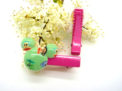 韩版儿童发饰 亮丽宝宝小熊卡通压夹发夹 对夹头饰品 卡通对夹