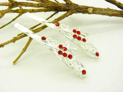 韩版水钻发卡一字夹 合金对夹刘海夹 正品镶钻发饰头饰 -合金对夹