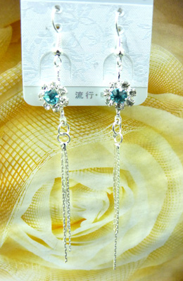 最新款韩版清新靓钻合金耳线