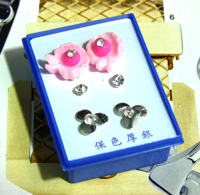 可爱点钻新款耳钉三件套