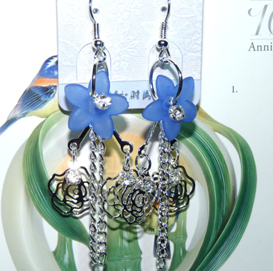 时尚亚太流行花环亮钻珍珠耳环