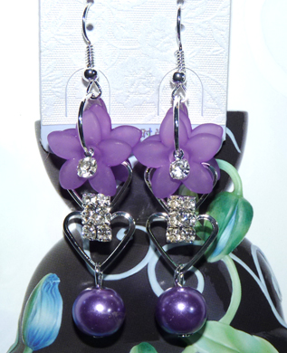 清新亚太流行亮钻花环珍珠耳环