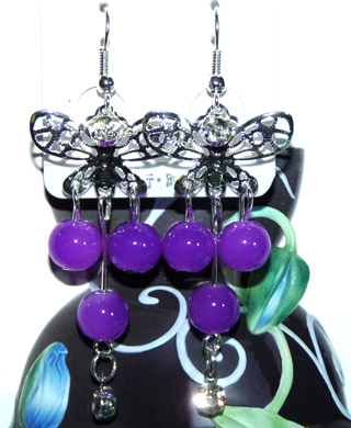 清新亚太流行亮钻花环珍珠耳环