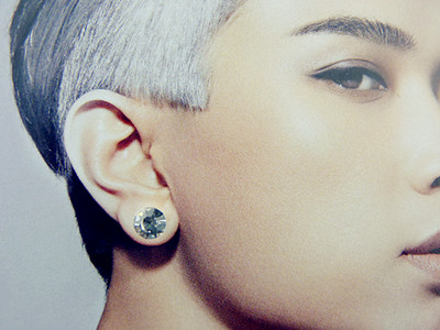 时尚保色厚银点钻三件套