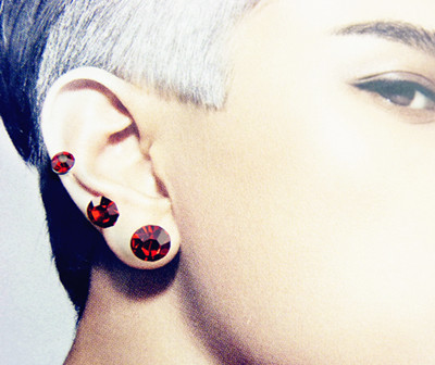 时尚保色厚银点钻三件套