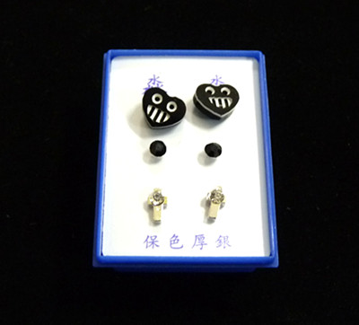 时尚个性12款耳饰三件套