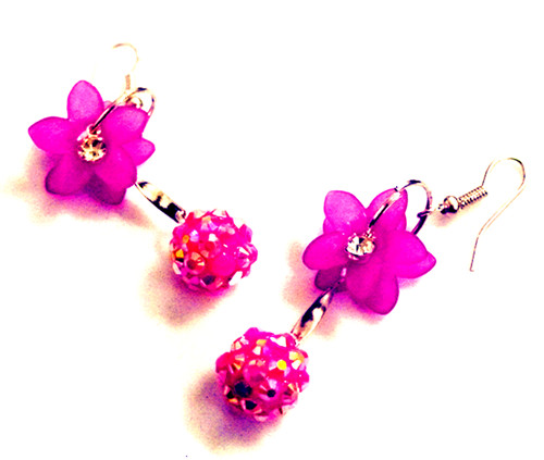 亚太/流行/花环亮钻系列/蒲公英种子挂坠/精美/耳环/耳线/耳坠