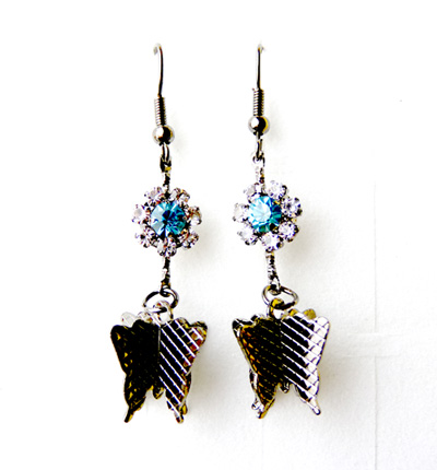 韩款镶钻耳环超人气创意流行明星款-蝴蝶系列