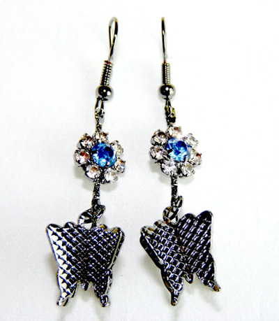 韩款镶钻耳环超人气创意流行明星款-蝴蝶系列