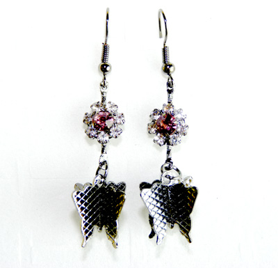 韩款镶钻耳环超人气创意流行明星款-蝴蝶系列