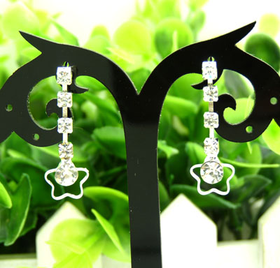 时尚淑女耳坠 迪士尼公主创意气质镶钻合金耳饰