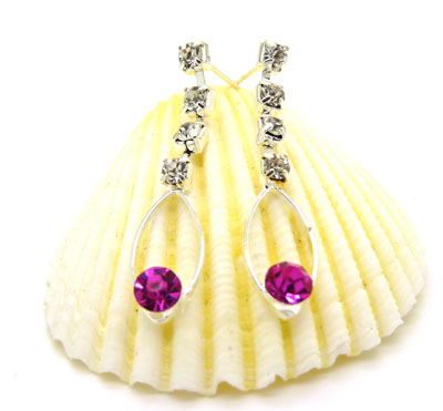 时尚淑女耳坠 迪士尼公主创意气质镶钻合金耳饰