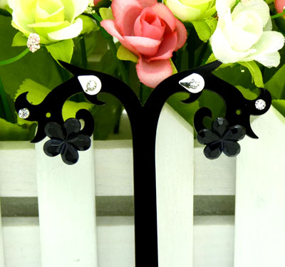 欧洲流行饰品 可爱花朵/水滴三件套耳饰