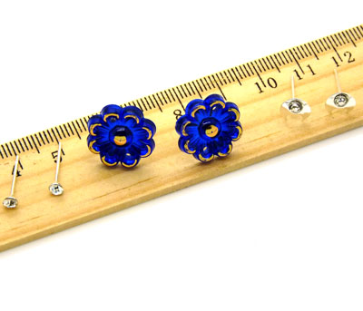 欧洲流行饰品 可爱花朵/水滴三件套耳饰