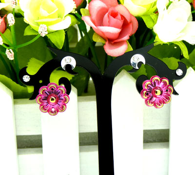 欧洲流行饰品 可爱花朵/水滴三件套耳饰