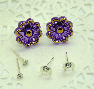 欧洲流行饰品 可爱花朵/水滴三件套耳饰