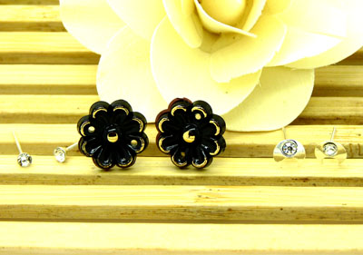 欧洲流行饰品 可爱花朵/水滴三件套耳饰