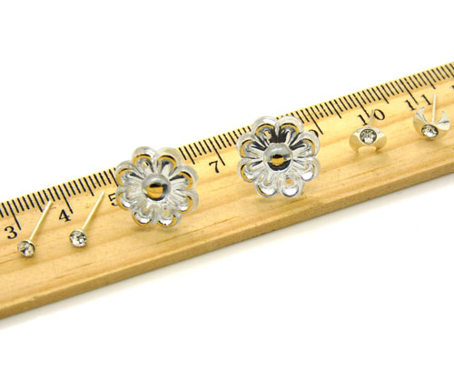 欧洲流行饰品 可爱花朵/水滴三件套耳饰