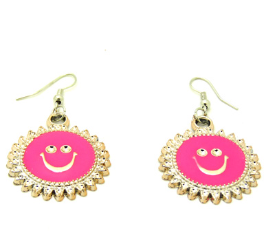 夏季新品 糖果色可爱笑脸耳环 韩版耳饰 时尚清新耳坠