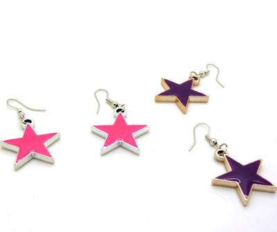 韩版卡哇伊淑女个性耳钉 韩国时尚星星耳坠 潮流复古女耳环