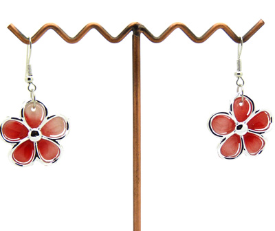 时尚礼物耳坠 欧美时尚饰品耳环 个性彩色花朵耳钉 柔美梅花耳饰