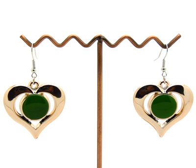 韩版卡哇伊个性耳钉 时尚爱心耳坠 潮流复古桃心女耳环 百搭淑女耳饰