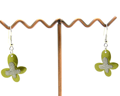 韩版蝴蝶耳饰 时尚合金耳坠 磨砂潮流个性蝴蝶耳环 炫丽耳钉耳饰