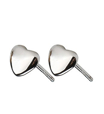 特价韩国韩版饰品 简约大方气质心形桃心耳钉 精致手工耳饰女配饰