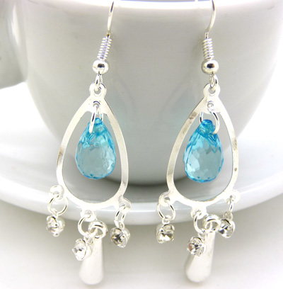 时尚闪亮合金镶钻耳饰耳圈 女士潮流耳坠女耳环 亚克力珍珠耳环	