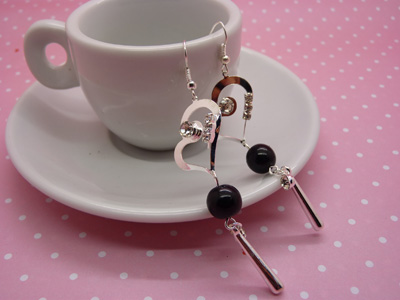 时尚个性闪亮合金镶钻耳饰耳圈 女士潮流耳坠女耳环 亚克力珍珠耳环