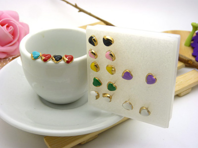 特价潮流耳钉老银匠工艺景泰蓝手工饰品耳钉合金耳饰品 花朵耳环葡萄耳钉爱心耳钉