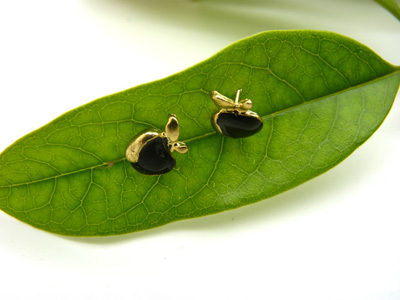 韩国时尚个性合金简约复古耳钉 小苹果耳环时尚猫头耳饰品 女士潮流耳钉