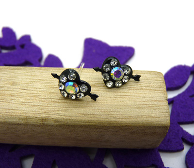 防过敏韩版耳钉 时尚个性镶钻耳钉韩国耳环 女士耳钉