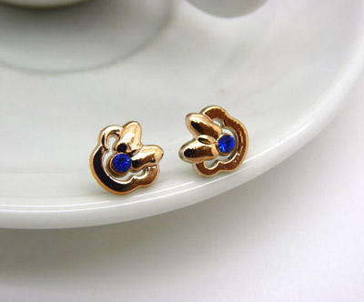 耳钉时尚韩版镶钻耳洞潮流耳钉女 韩版个性潮流耳饰品 合金耳钉