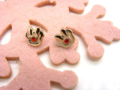 耳钉时尚韩版镶钻耳洞潮流耳钉女 韩版个性潮流耳饰品 合金耳钉